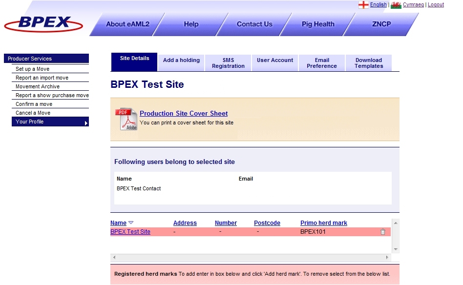 electronic pig movement service